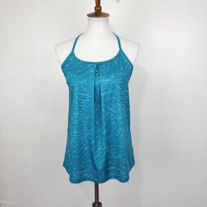 Tek Gear Green Activewear Fitness Tank Top With Padded Shelf Bra, Size S